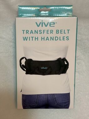 Vive Transfer Belt with Handles - Black